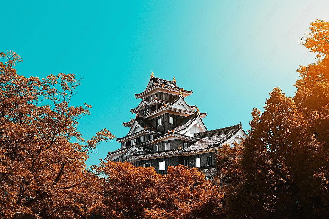 日式传统建筑外观图片空间