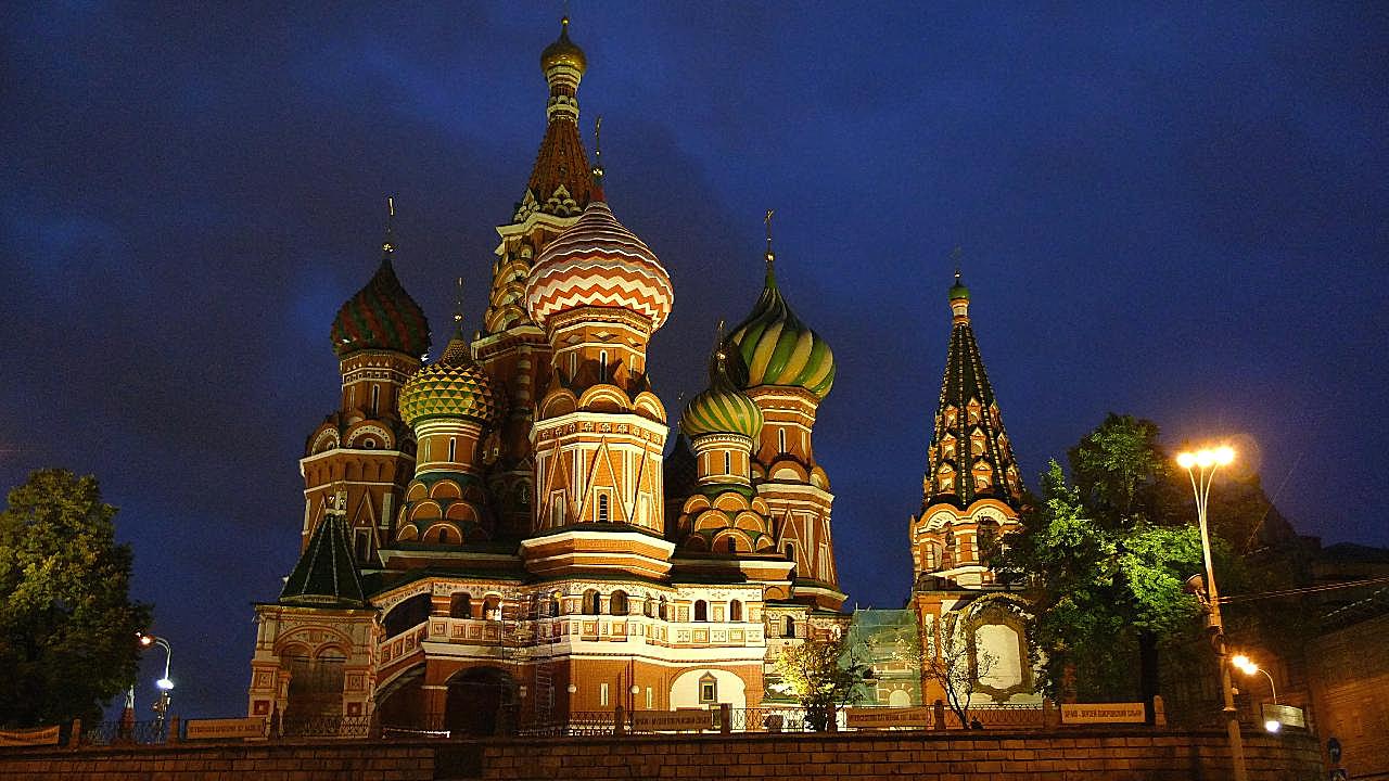 莫斯科红场夜景图片高清