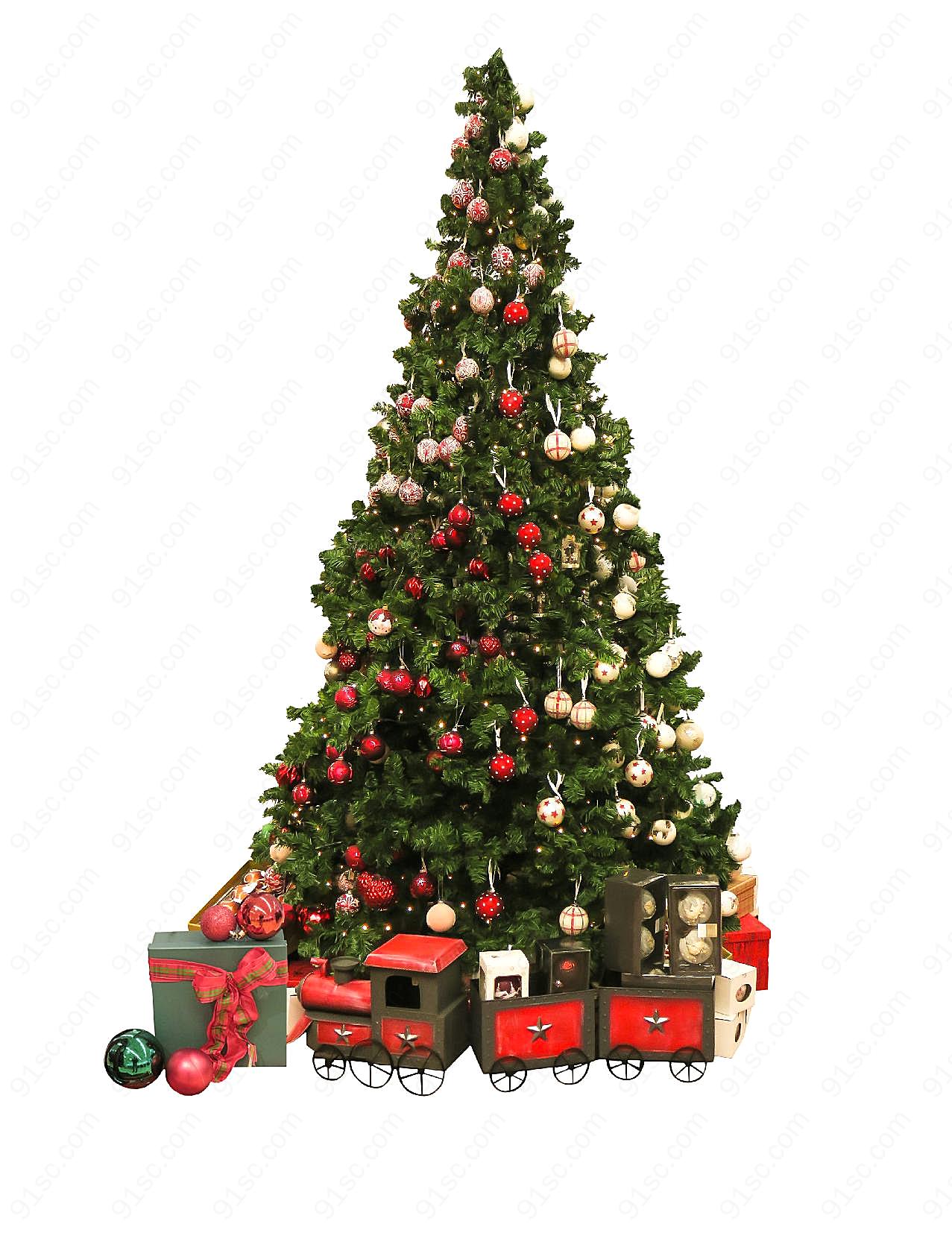 圣诞树装扮图片高清节日