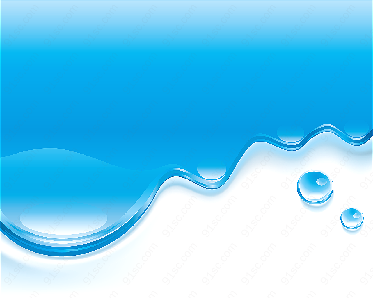 水与水珠矢量自然元素