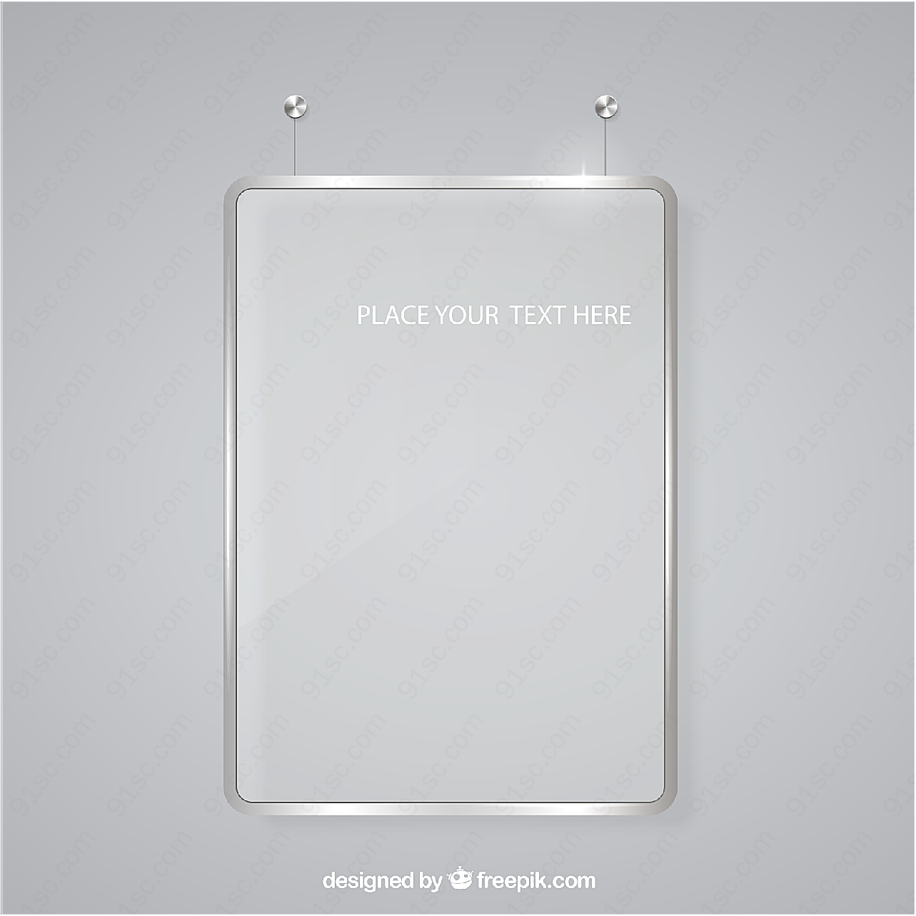 空白玻璃广告牌矢量设计元素