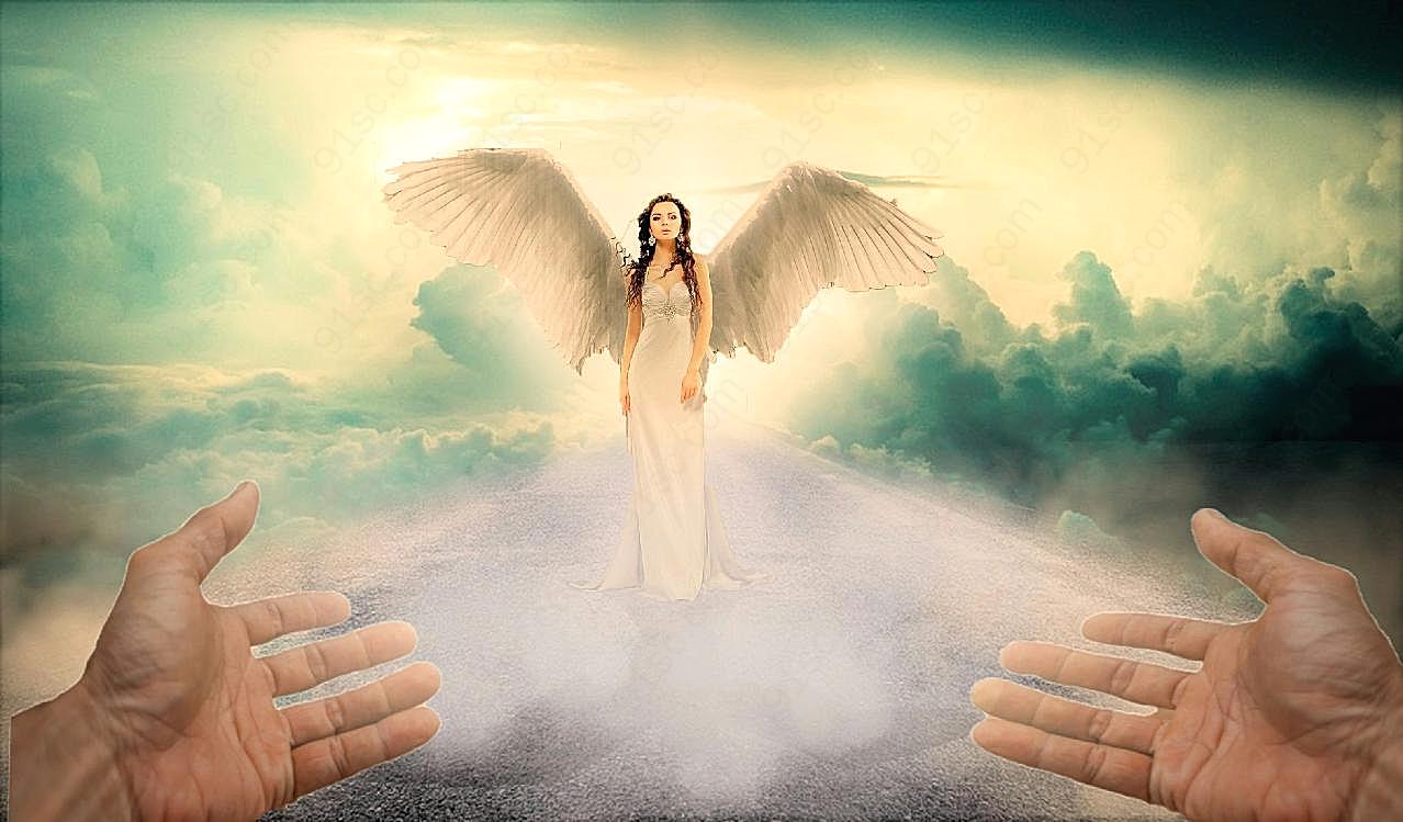 梦幻美女天使创意设计摄影高清