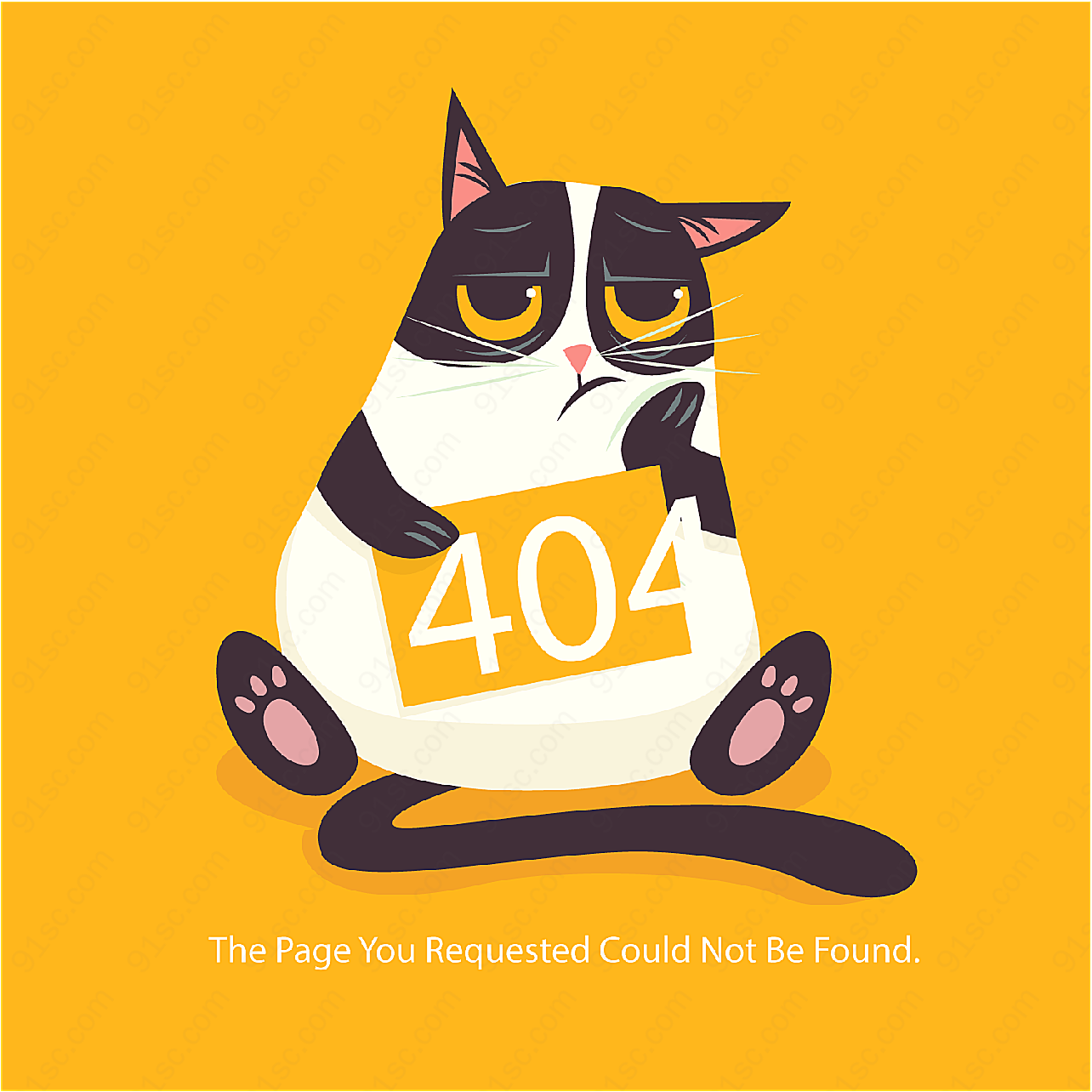 猫咪404错误页平面广告