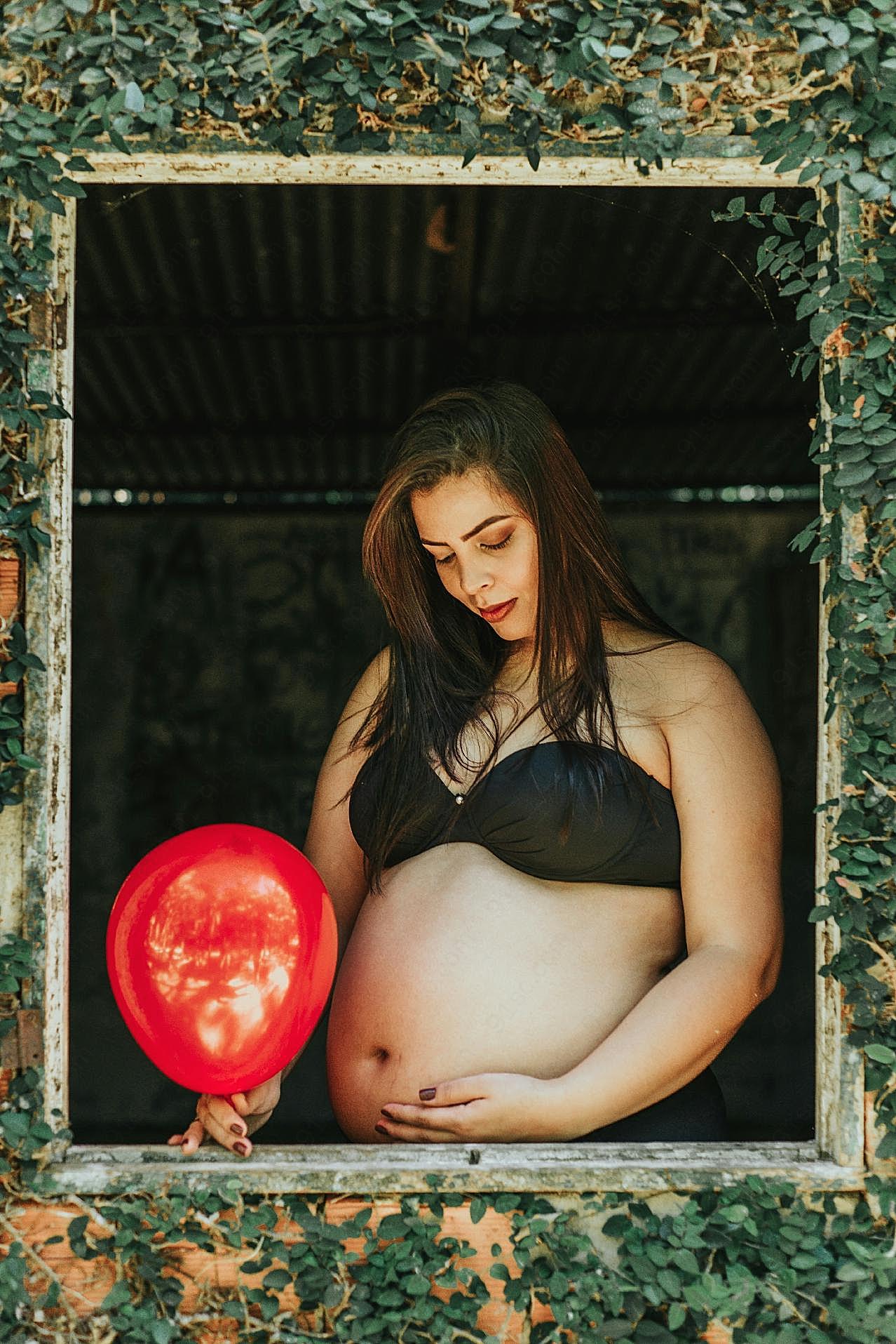 孕妇大肚照图片人物摄影