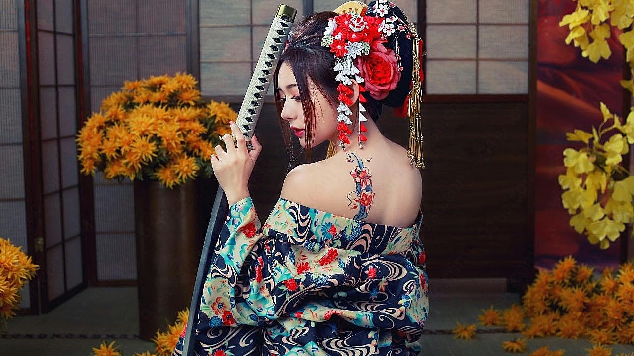 日本和服艺伎美女图片和服美女