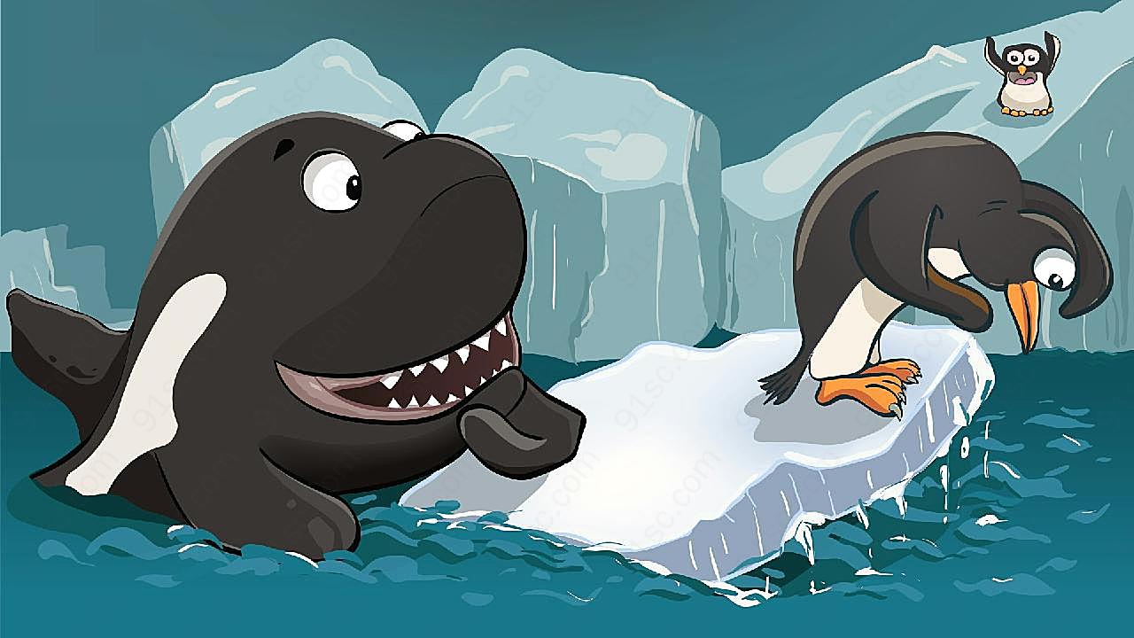 企鹅卡通素材图片摄影
