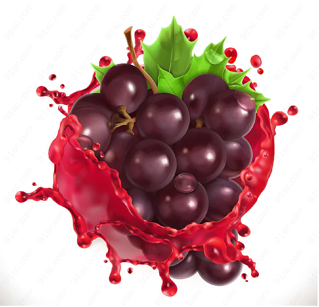 葡萄矢量素材矢量水果