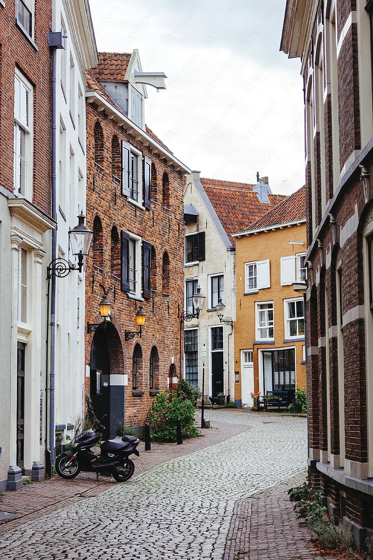 欧洲小镇街景图片空间