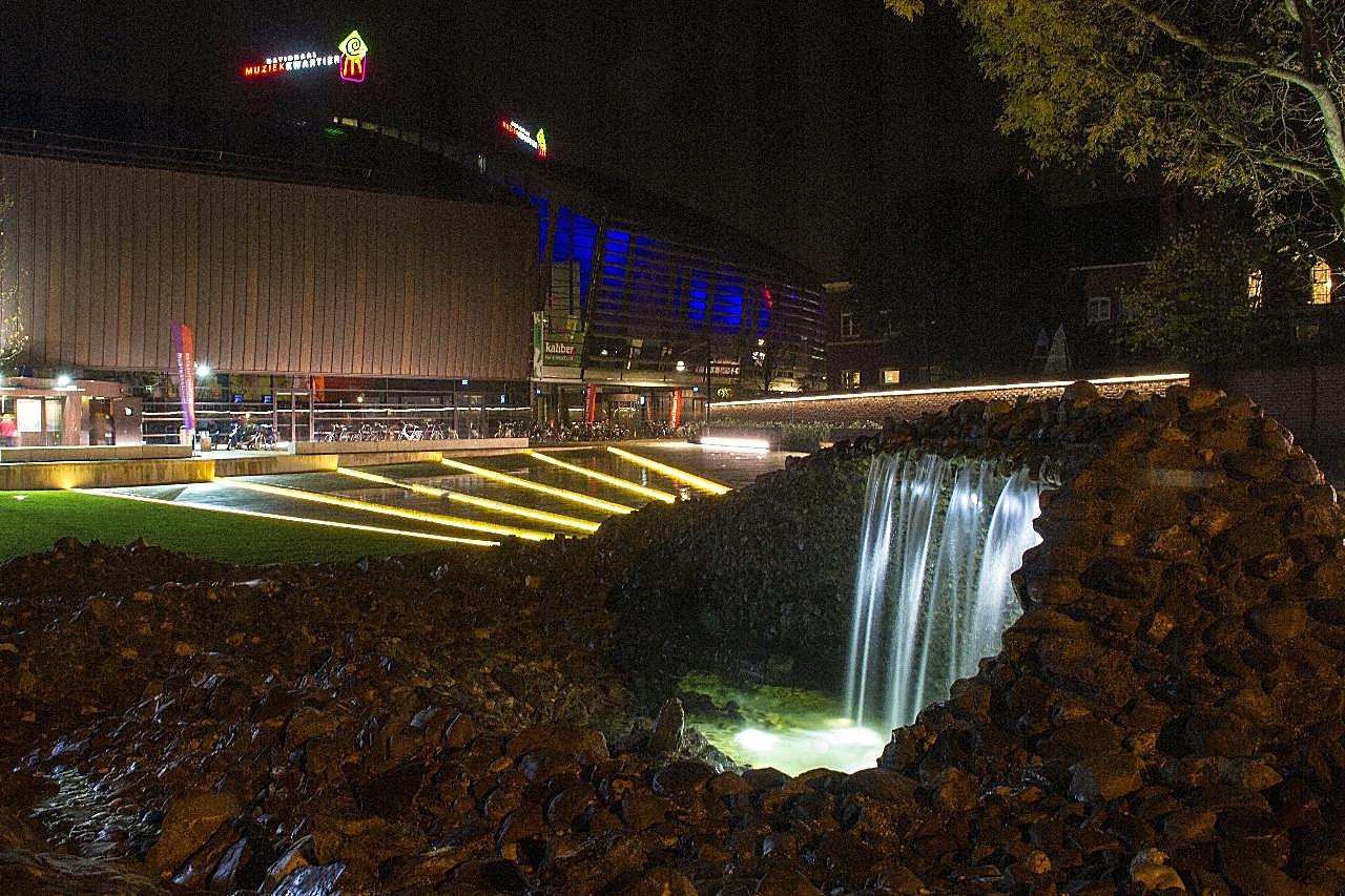 荷兰城市夜景图片城市景观