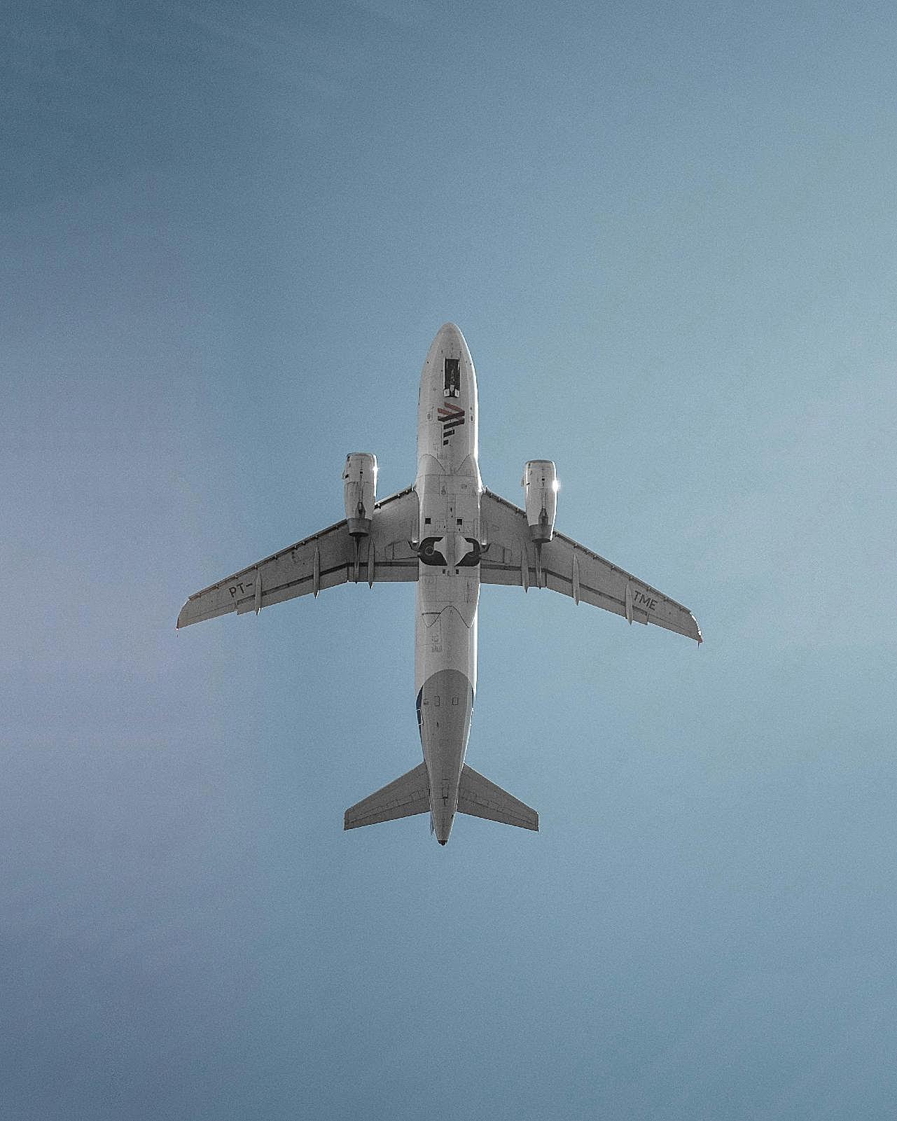 空中飞行的飞机图片交通