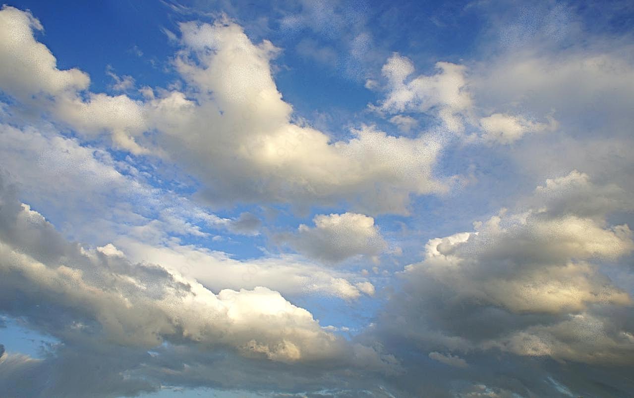 蓝天白云朵图片自然