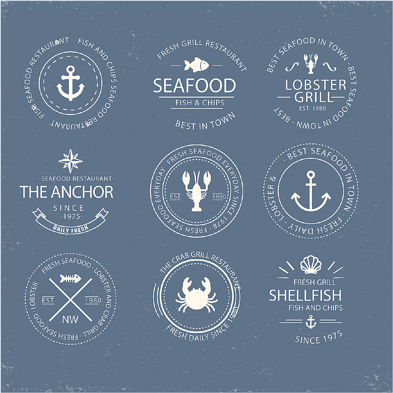 创意海洋元素标志矢量logo图形