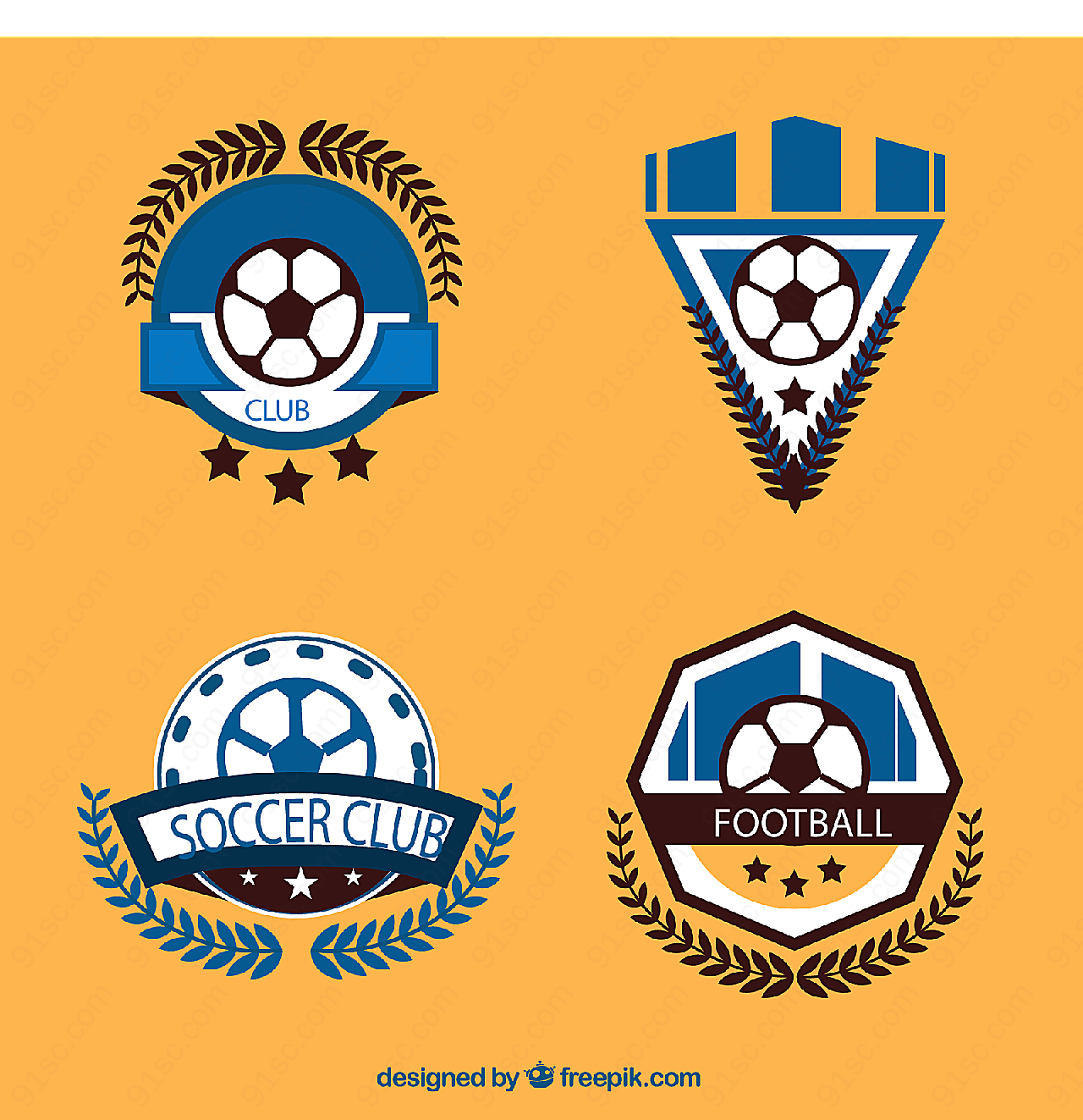 足球俱乐部标志矢量体育标志