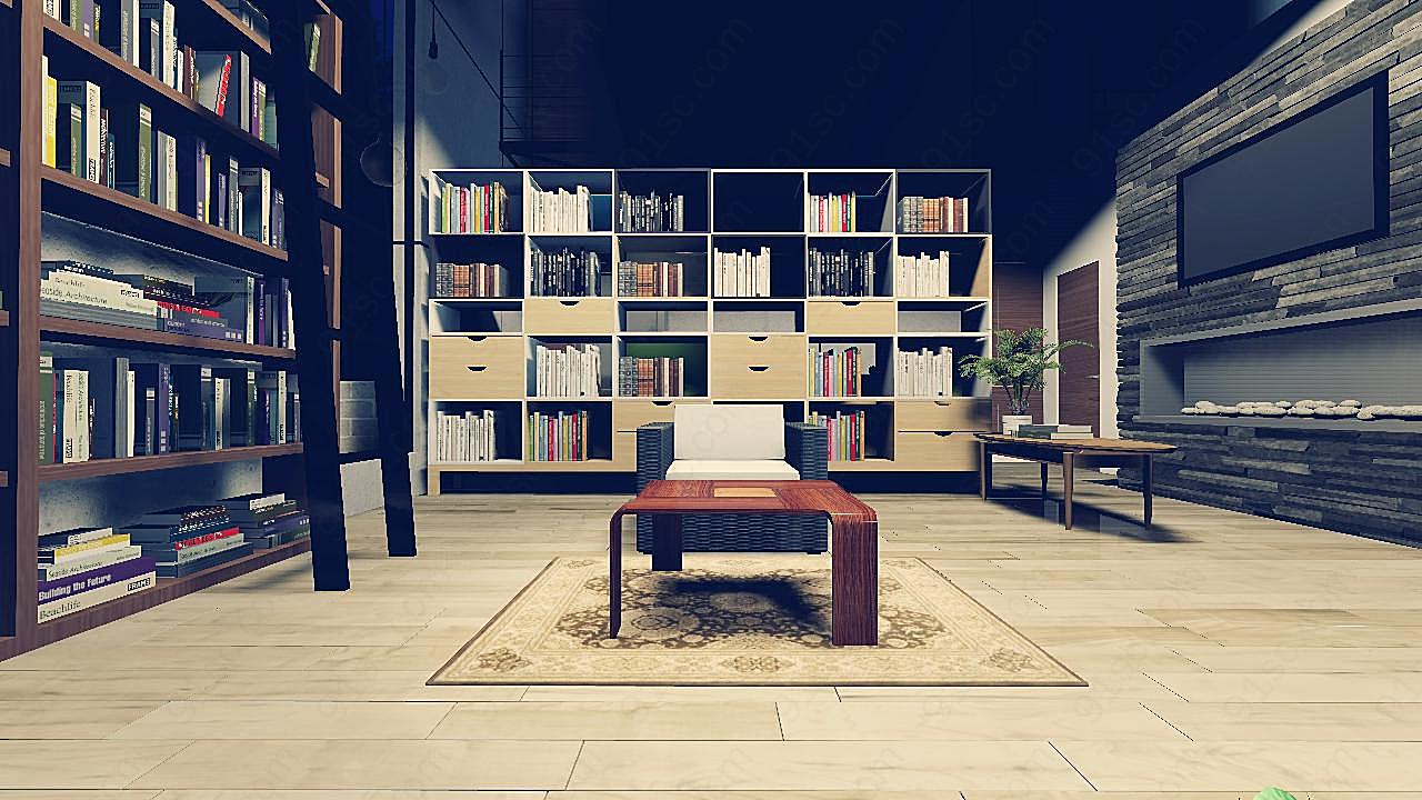 书房装修效果图家具