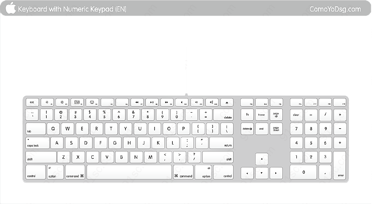 苹果电脑键盘矢量电器