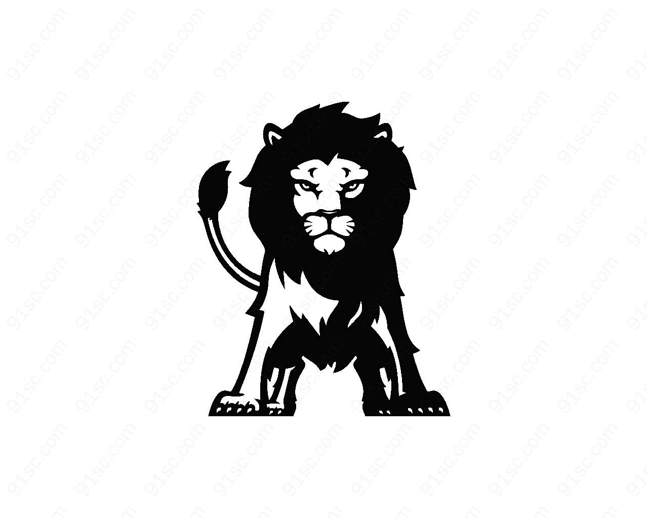 狮子造型标志2矢量logo图形