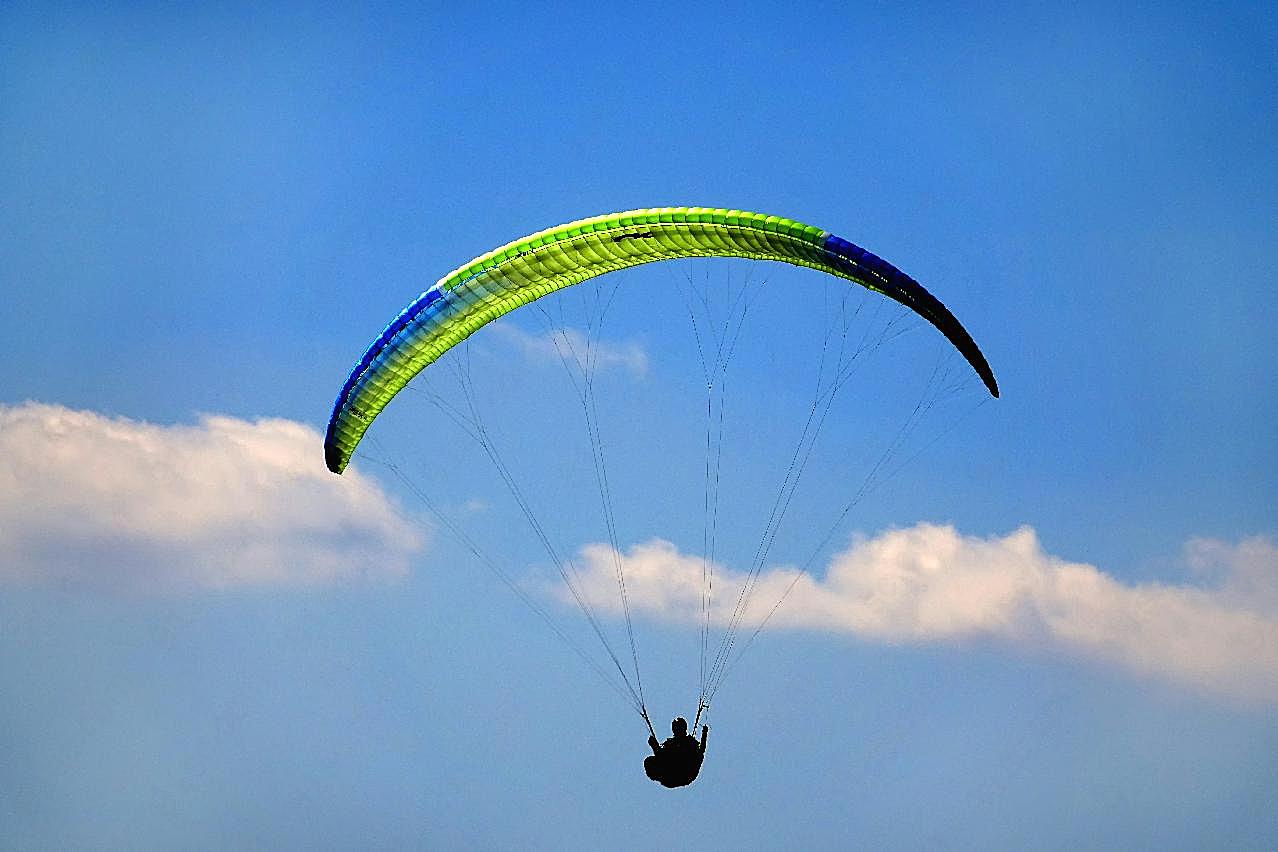 空中滑翔伞图片摄影