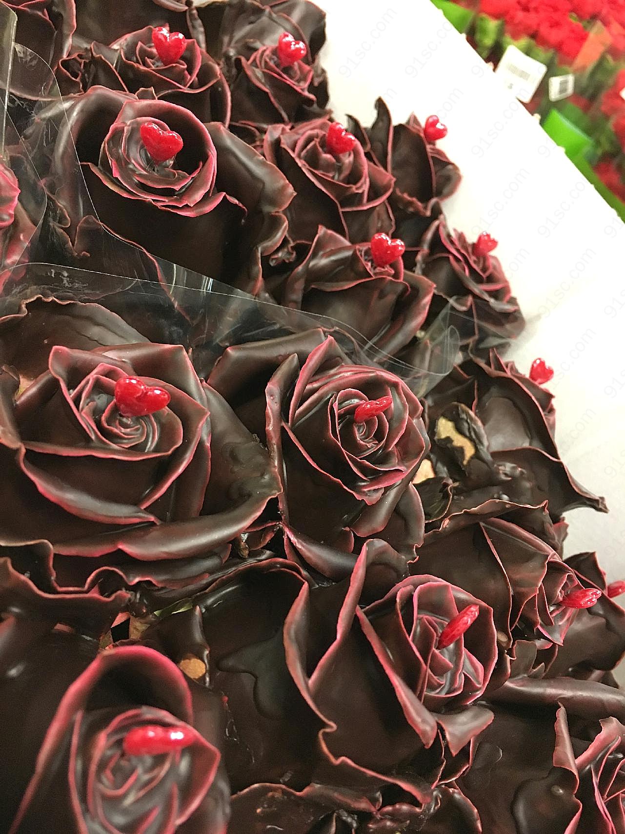 巧克力图片玫瑰花