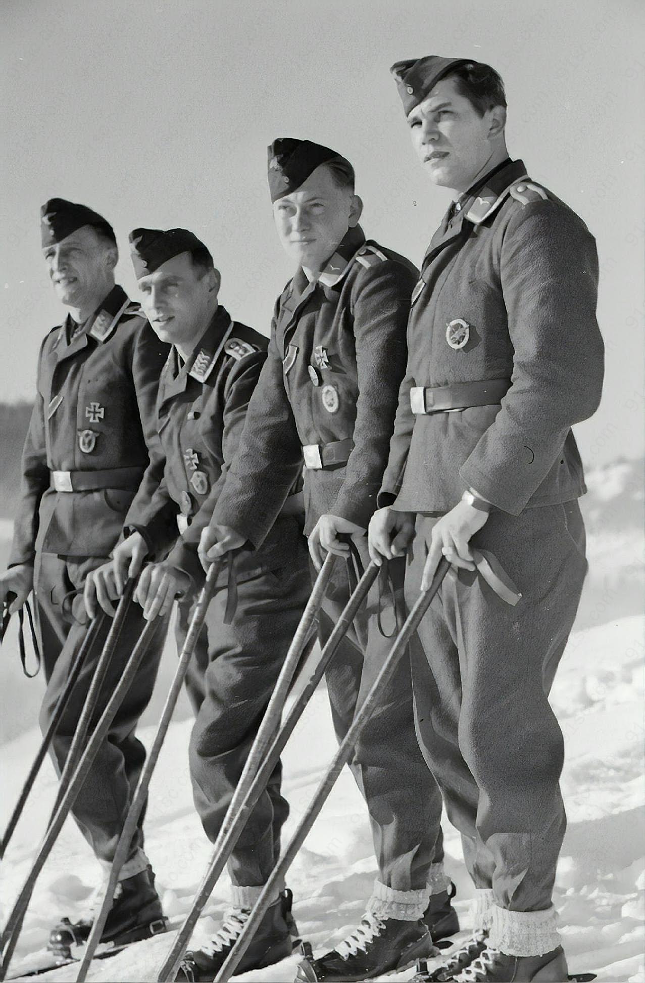 国外士兵肖像黑白图片高清摄影