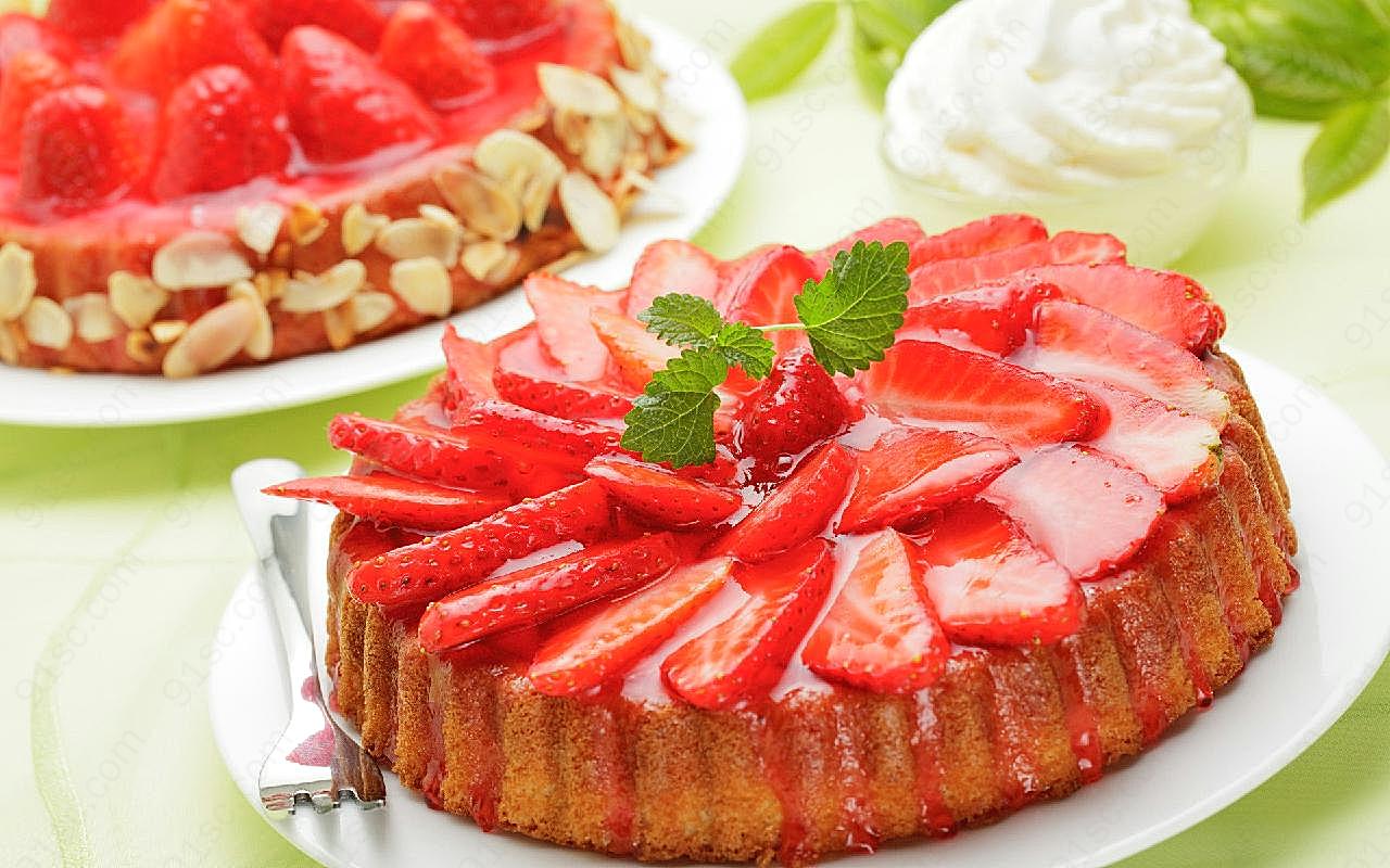 草莓芝士图片蛋糕