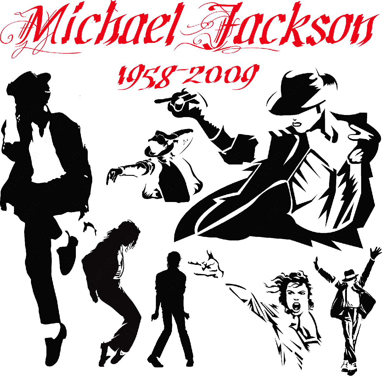 迈克尔杰克逊动作其它矢量人物