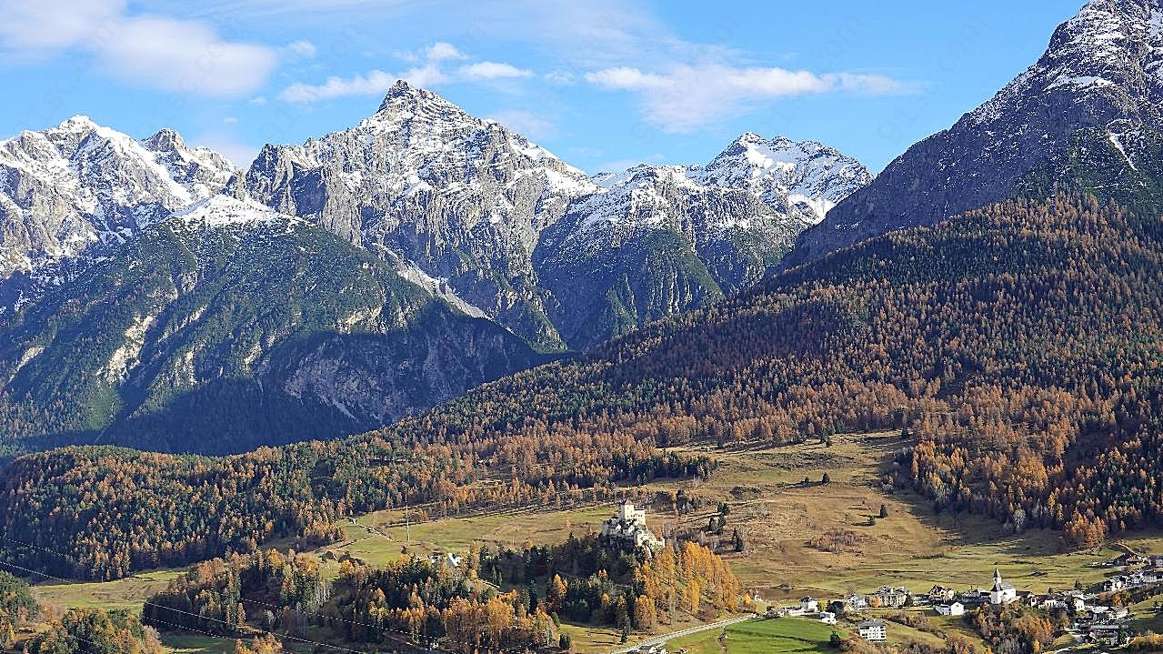 阿尔卑斯山地景观图片摄影高清