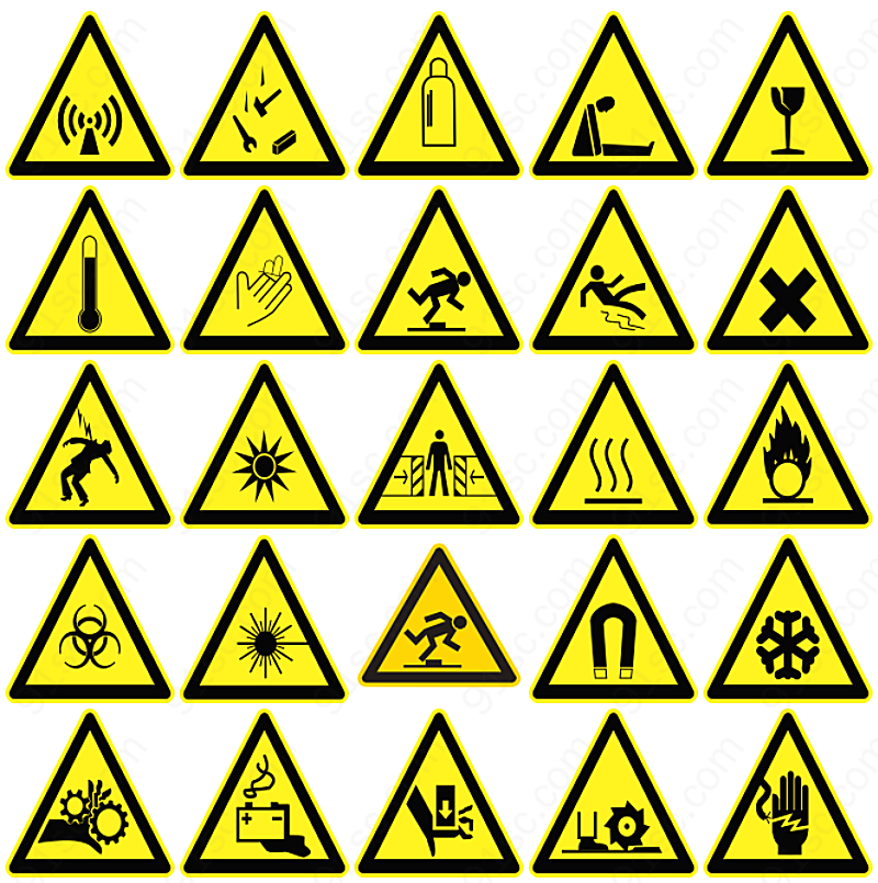 注意危害标志标志图标
