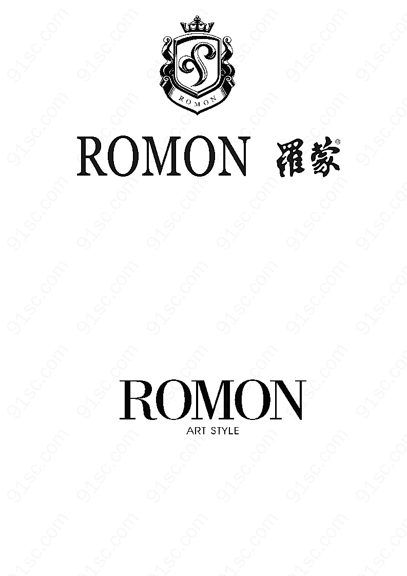 罗蒙logo标志服装饰品箱包标志