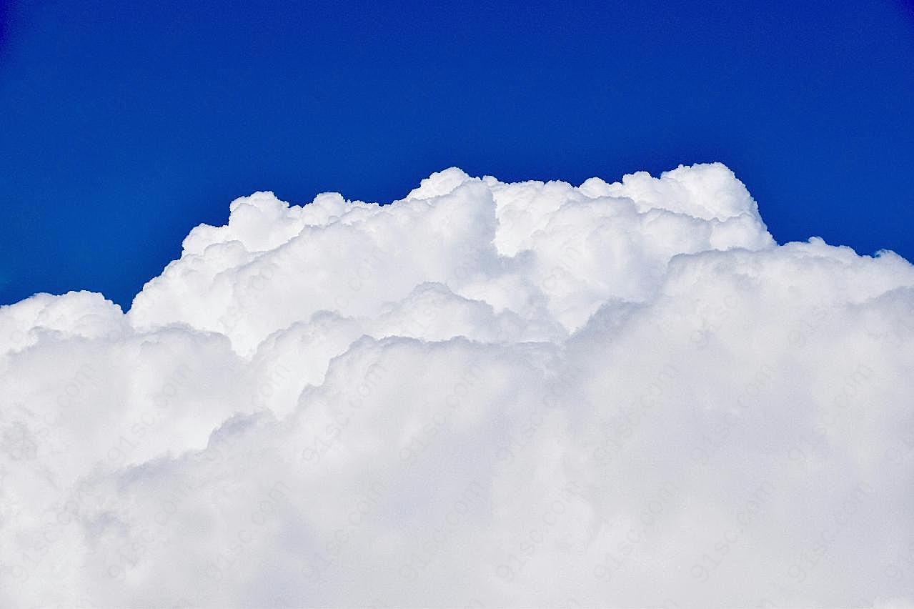 蓝天云团背景图片自然景观