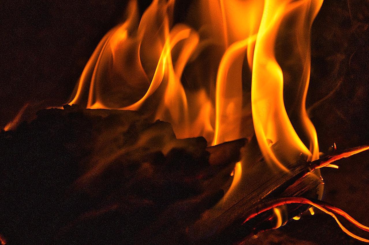 木材燃烧火焰图片百科生活