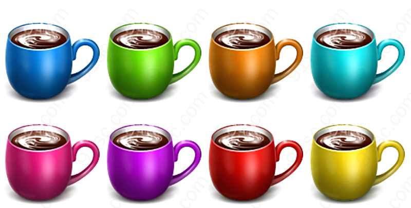 彩色咖啡杯生活工具
