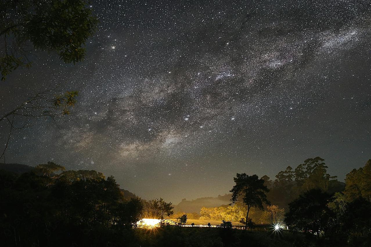 黑夜星空唯美图片高清