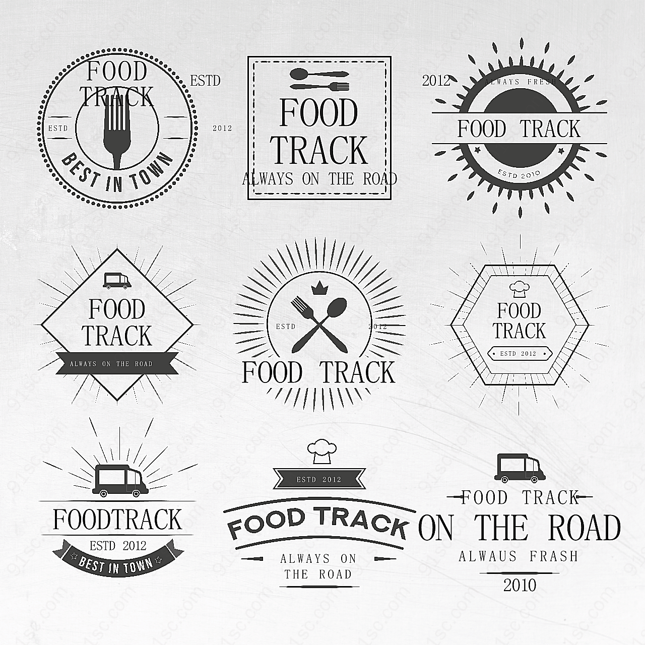 食品徽标模板ui界面设计高清
