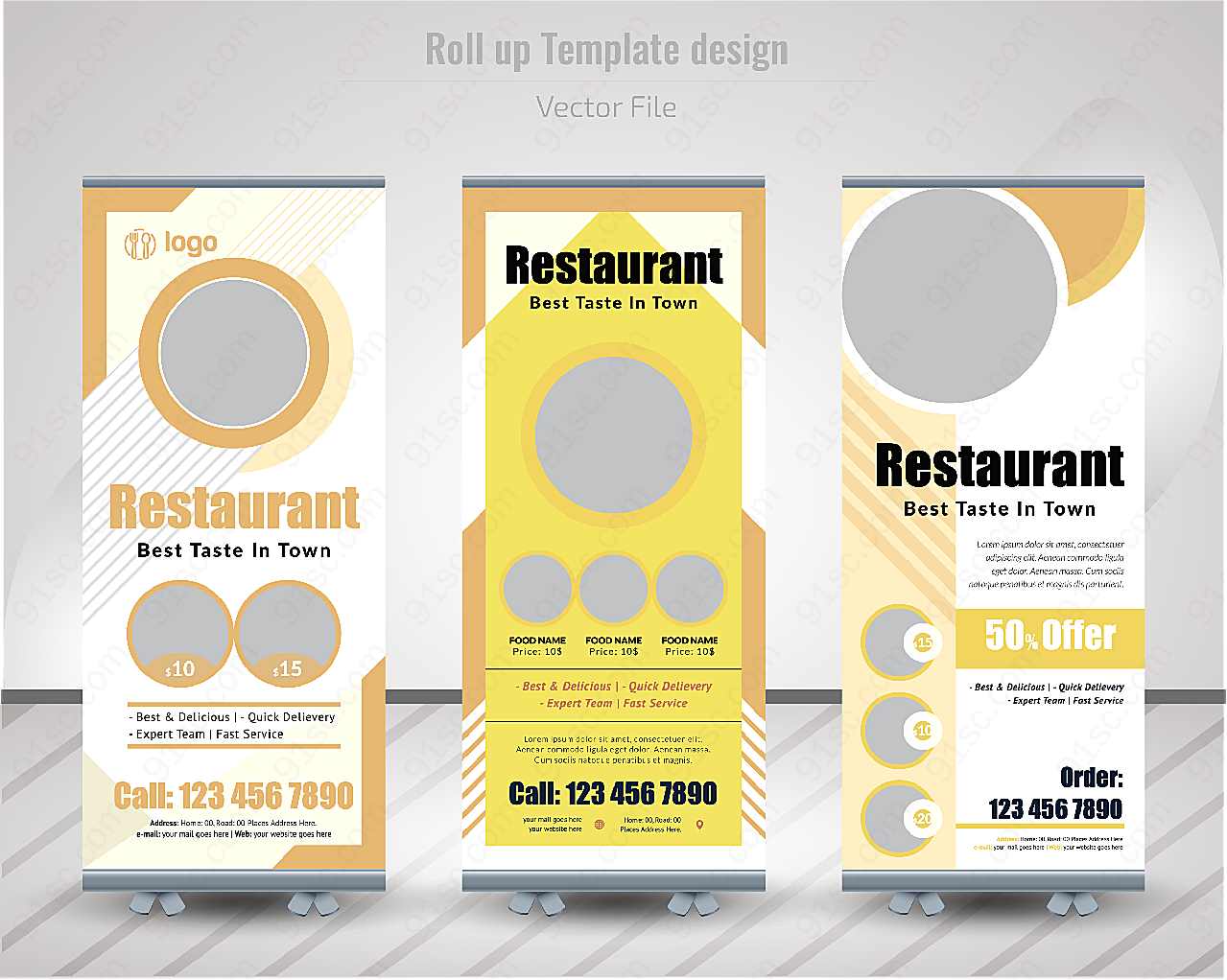 餐馆横幅设计平面广告
