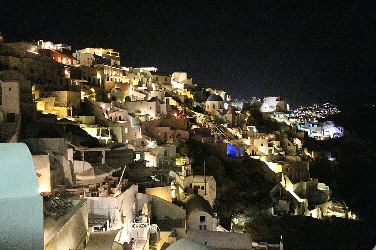 希腊城镇夜景图片高清