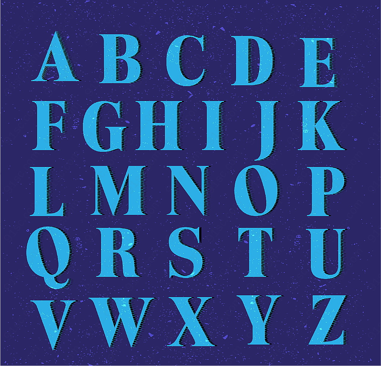 字母设计矢量艺术字
