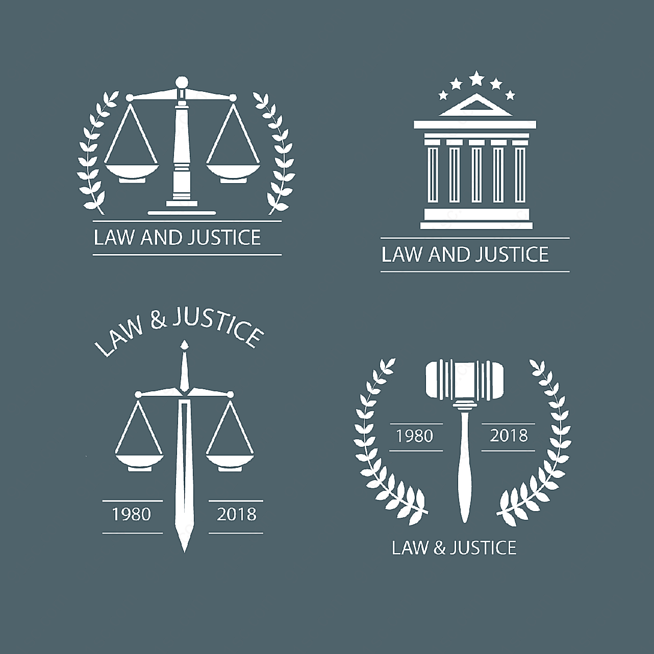 法律元素标志矢量logo图形