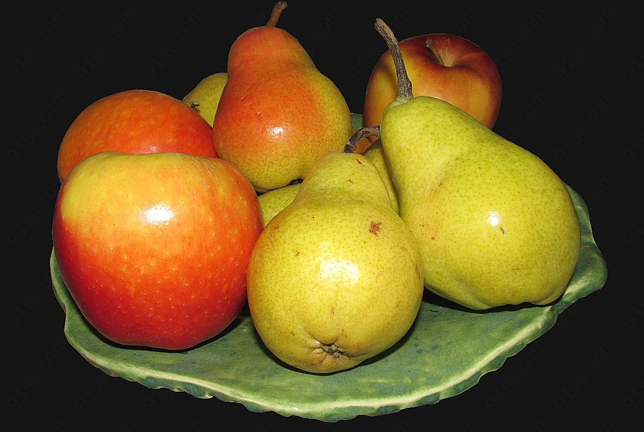 苹果香梨摄影图片生物