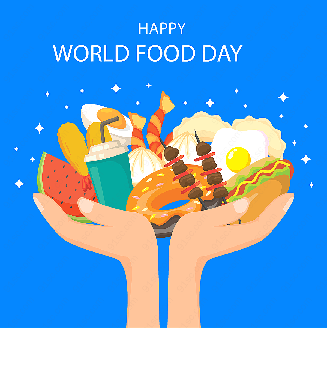 世界粮食日捧起食物矢量节日其它