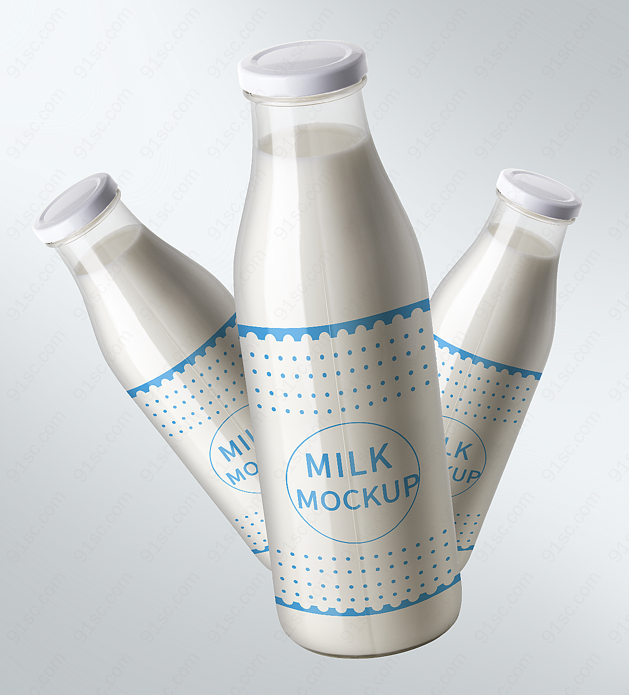 牛奶瓶包装样机包装设计