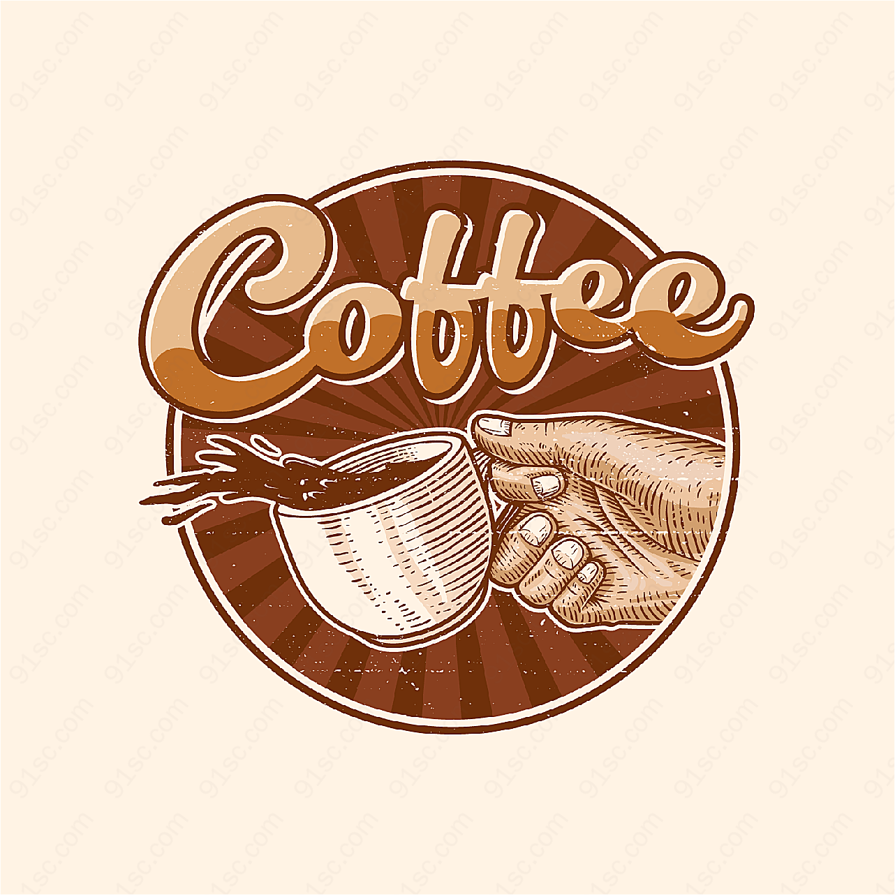 咖啡徽标矢量矢量logo图形