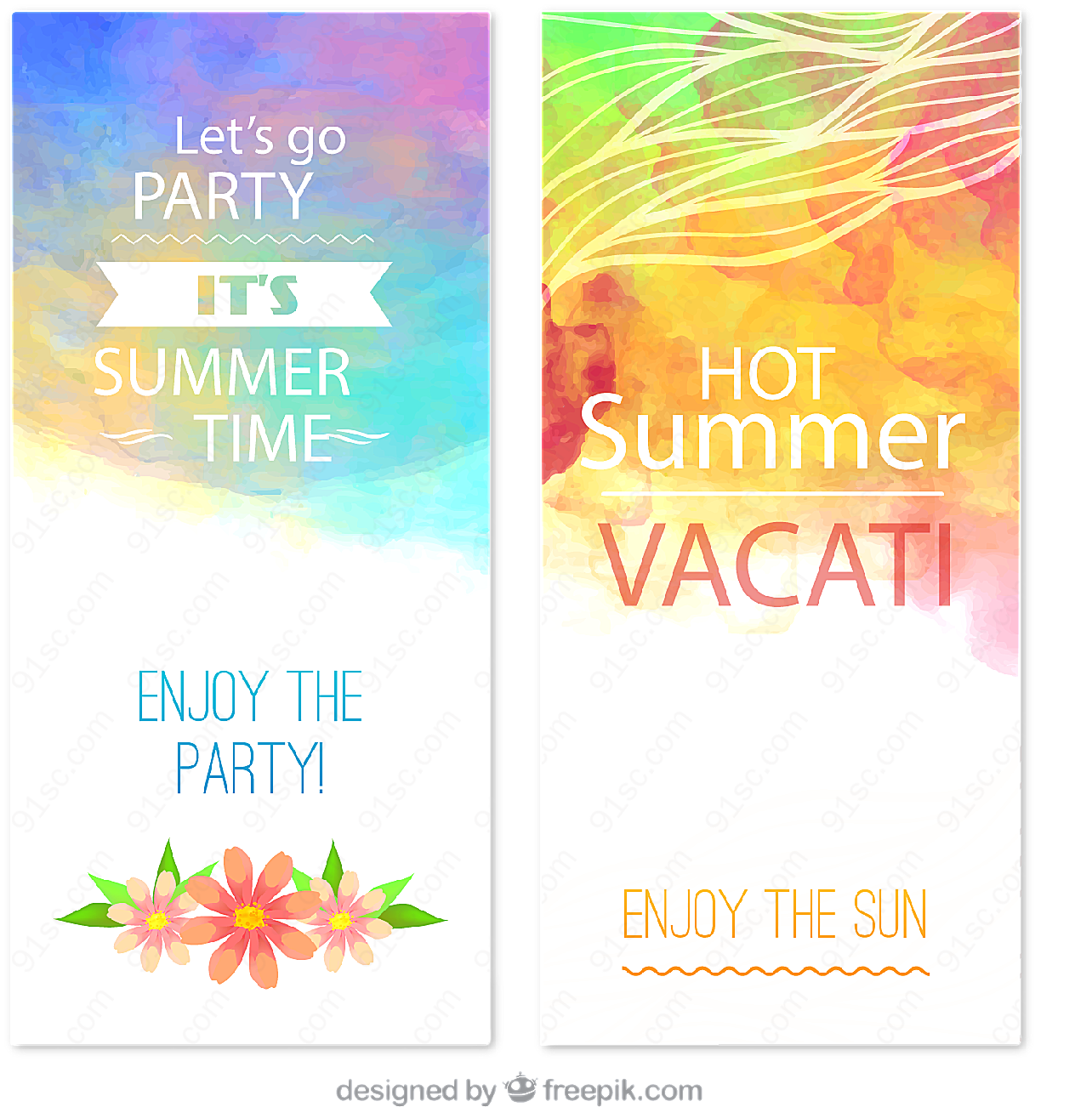 夏日派对banner平面广告