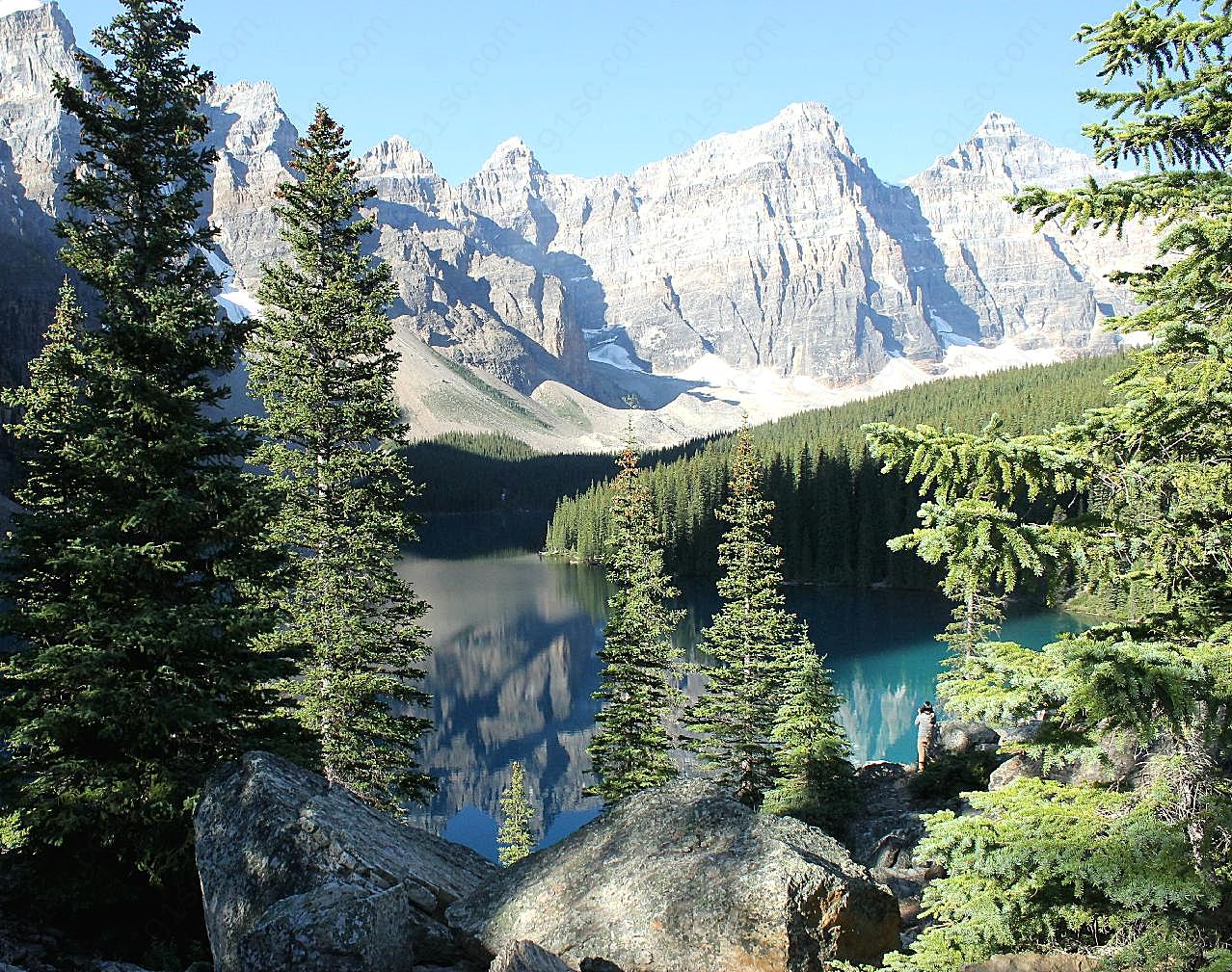 加拿大梦莲湖图片摄影