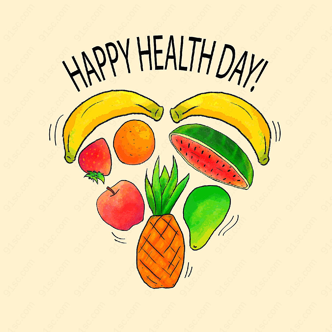 世界健康日水果爱心矢量节日其它