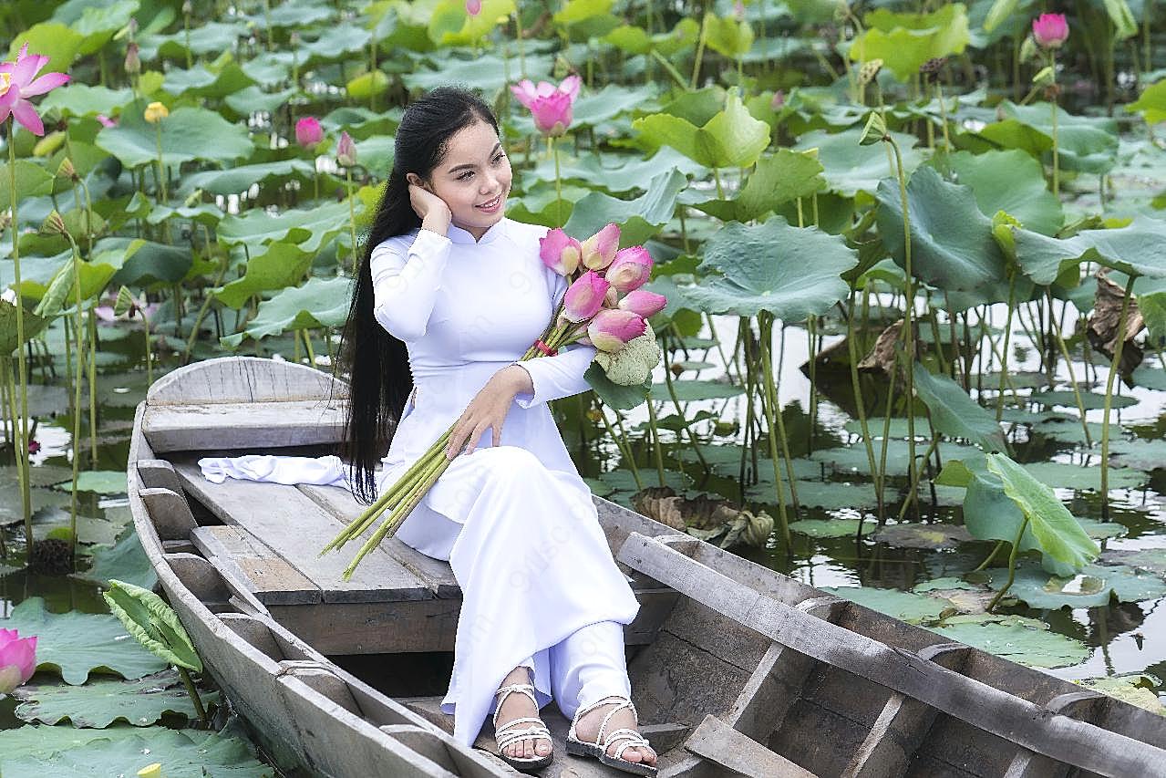 江南采莲女图片高清人物