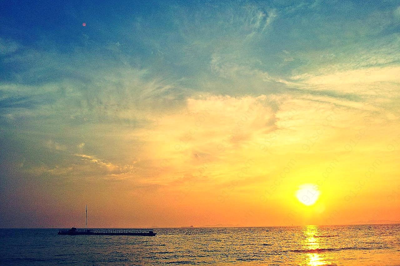 海景图片夕阳