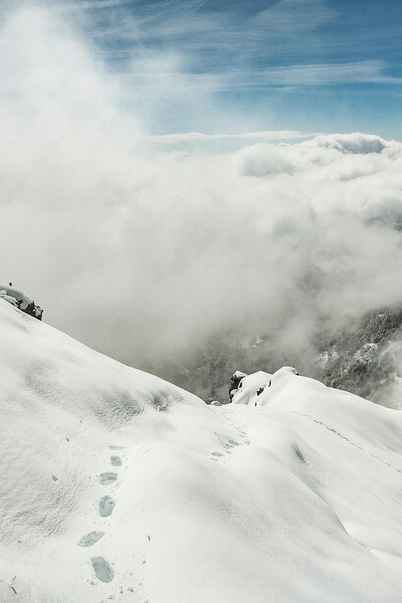 雪山美景旅游照片雪景