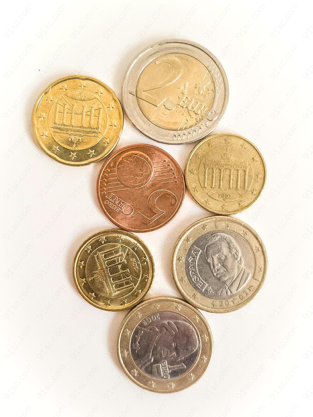 欧洲硬币图片生活用品