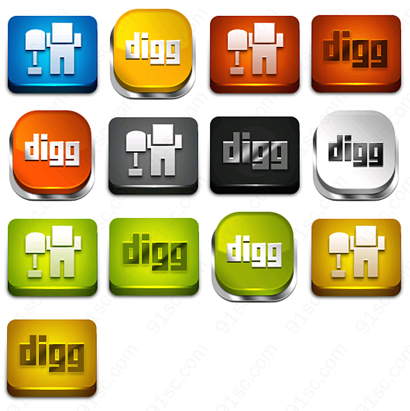 个性digg媒体logo标志图标