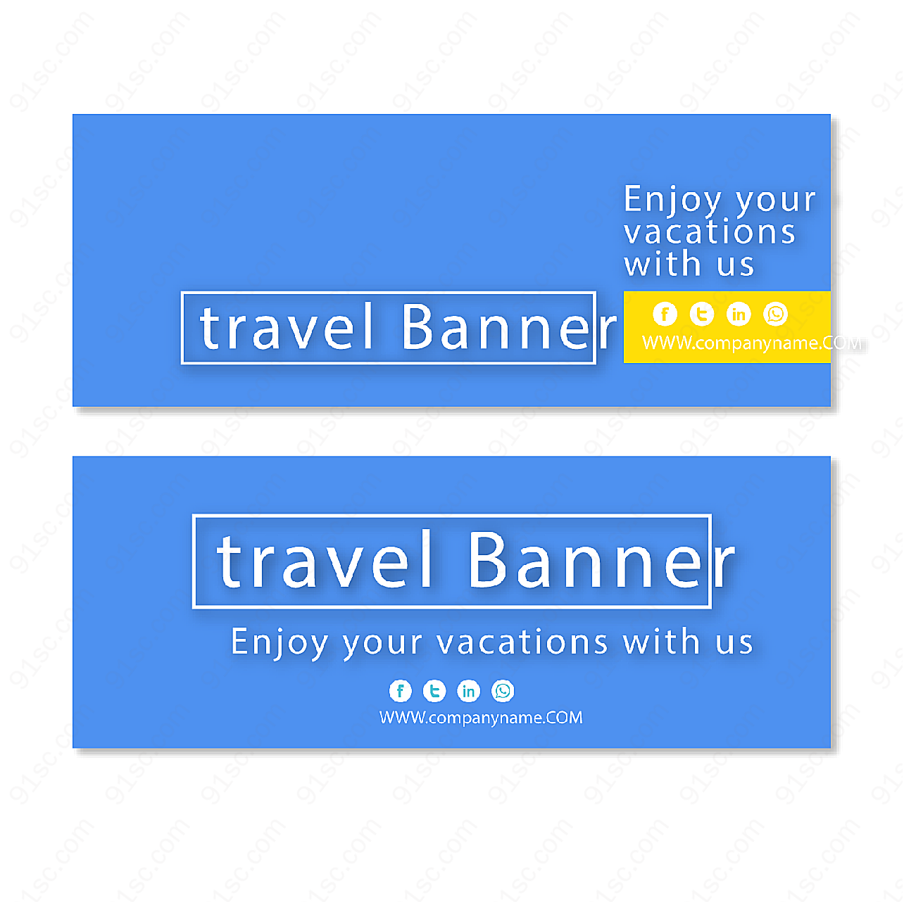旅行banner平面广告